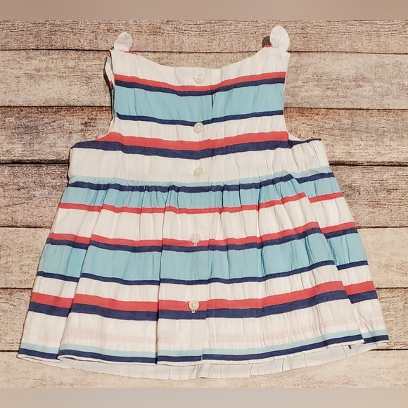 Janie & Jack Yacht Party Short Sleeve Seersucker Stripe Seaside Top 6-12 Months - Picture 2 of 4